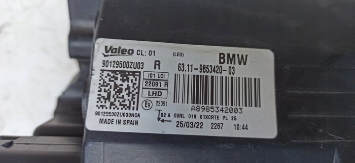 фото №13, Bmw i3 рестайлінг лампа правий перед повний led адаптивний led 9853420 європа