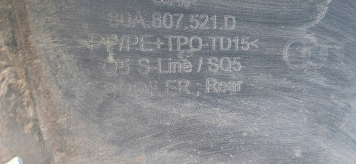 фото №10, Спойлер бампера dół audi q5 ii 80a 16-20 зад задній s-line