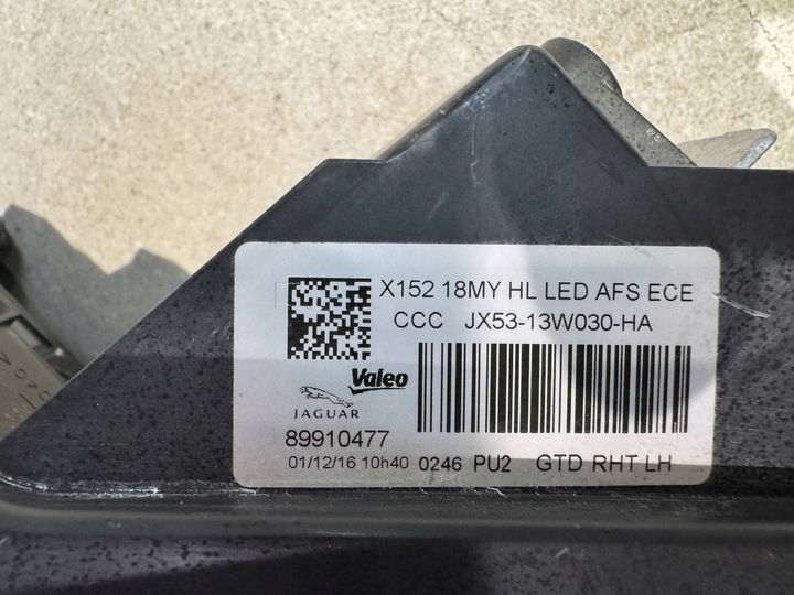 фото №9, Jaguar f-type x152 лампа передня перед права ліва керована led jx5313w030ha