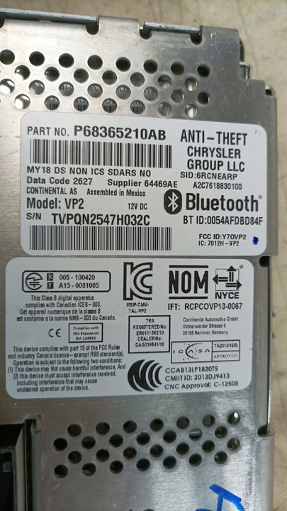 фото №9, Dodge ram 09- дисплей радіо usa p68365210ab