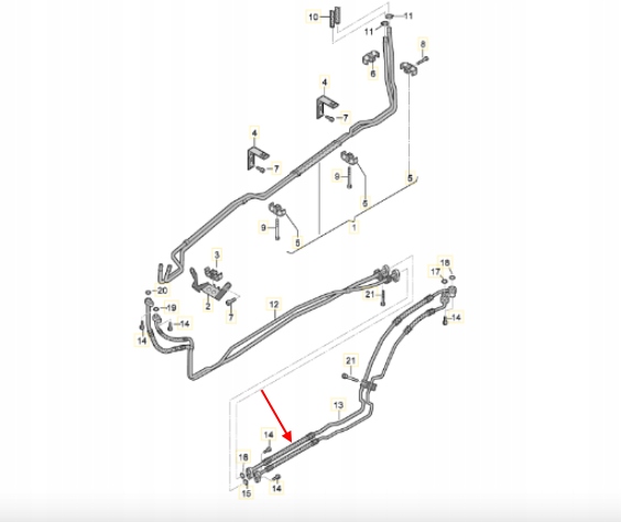 фото №3, Шланг трубка кондиціонера товстий vw touareg eacs 7p0820886a