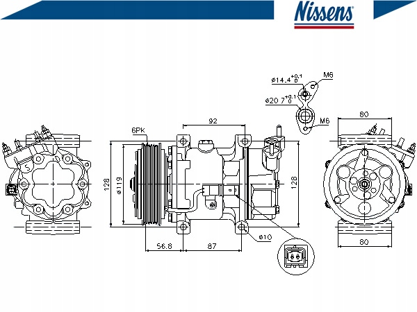 фото №2, Компрессор кондиционера citroen c2 1.6 vts jm_