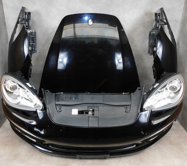 фото №5, Porsche cayenne 7p комплектний перед капот лампи бампер pas чорний