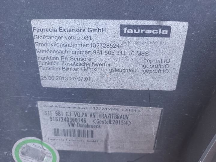 фото №8, Бампер переднее porsche cayman s 981 перед 12 - 16