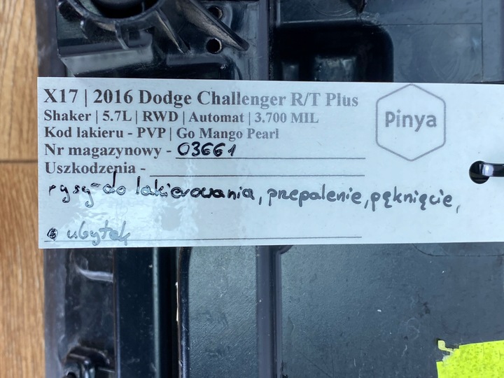 фото №11, Накладка кришки задньої багажника лампи dodge challenger 2015+ usa