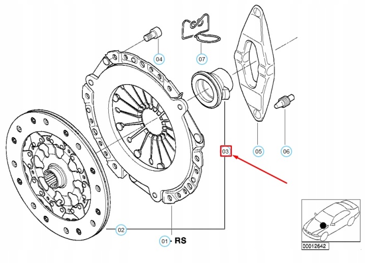 фото №10, Подшипник сцепления bmw 3 e46 21517521360 7521360 оригинальные