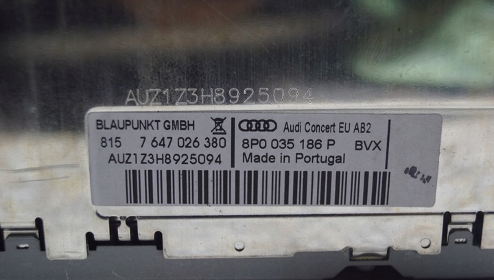 фото №12, Радіо cd audi concert audi a3 8p рестайлінг 8p0035186p