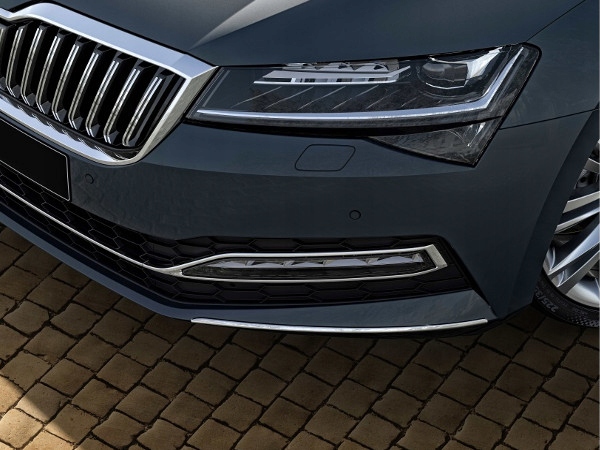 фото №4, Хром накладка рамка бампера галоген перед ліва skoda superb iii 3v 19-