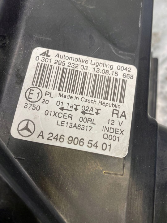 фото №11, Mercedes b w246 рестайлинг фара правое перед передняя led performance a2469065401
