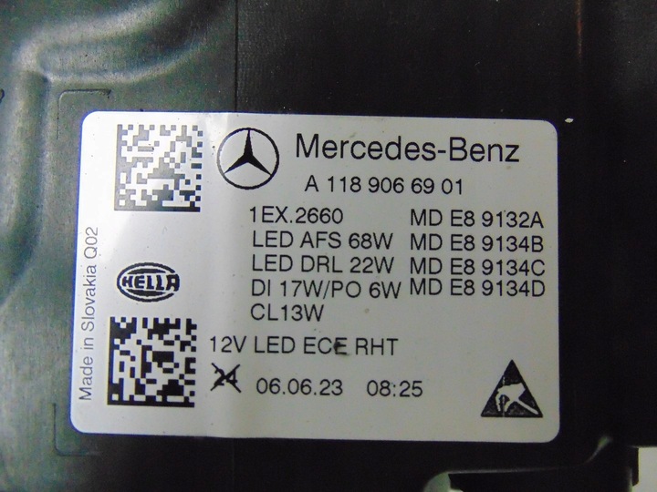 фото №16, Лампа левая перед mercedes cla w118 рестайлинг a1189066901 европа