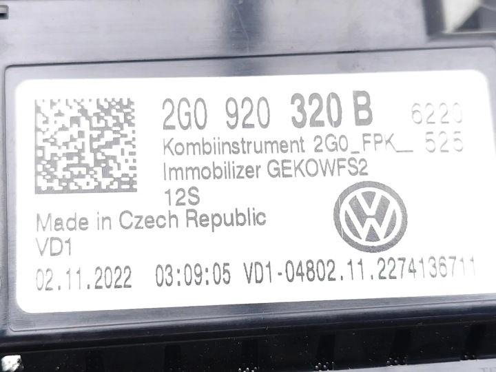 фото №7, Vw polo спидометр / спидометр 1.0 tsi бензин 70kw 95 hp 2g0920320b
