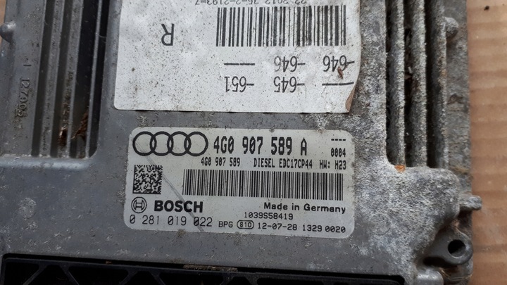 фото №6, Ecu audi a6 3.0tdi 0281019022 4g0907589a добавлю