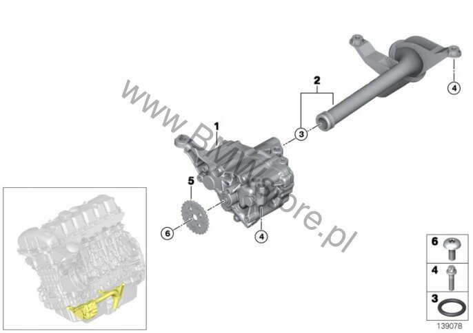 фото №15, Bmw e60 e63 e70 e83 e90 e92 f01 2.5i 3.0i n53 насос масла масла 7551004