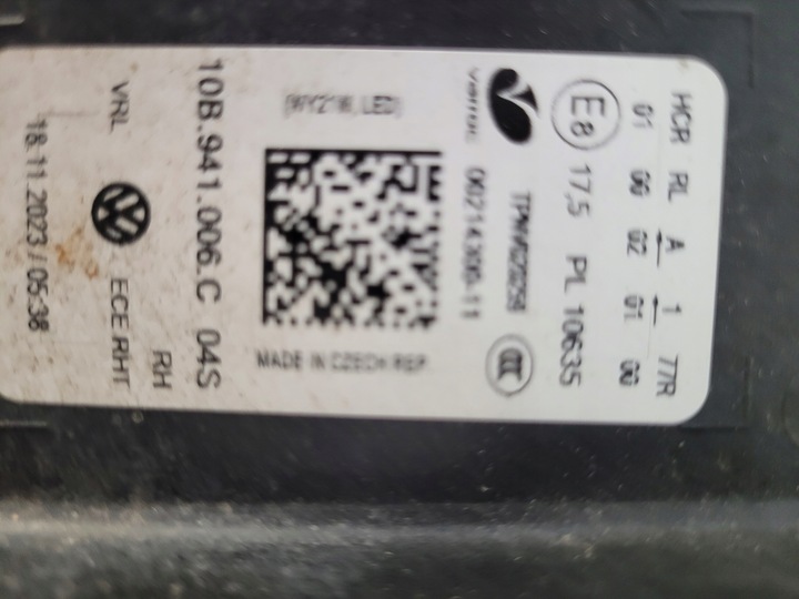 фото №10, Лампа права передня праві перед volkswagen vw id3 id.3 10b941006c