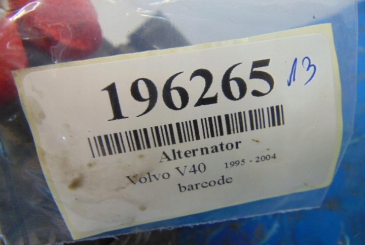 фото №13, Volvo v40 i 2.0 16v генератор 0123315021