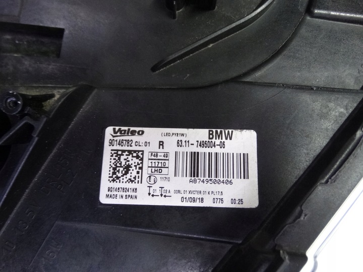 фото №13, Bmw x1 ii f48 15-19 лампа правая полный led 7495004 оригинальная