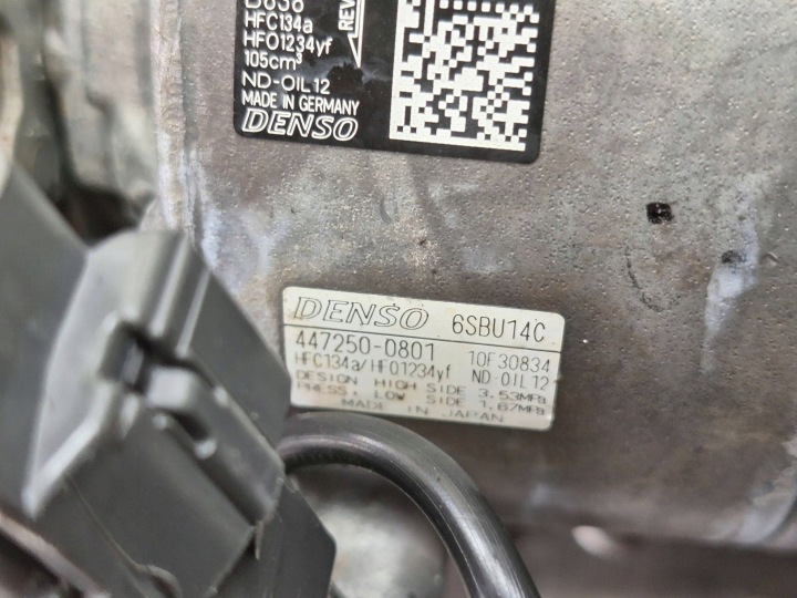 фото №6, Компрессор кондиционера 52166343 alfa romeo tonale tipo 500x 1.5 гибрид 18-
