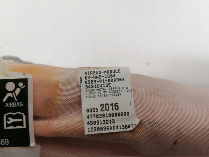 фото №8, Citroen c3 aircross шторка права подушка сидіння подушка безпеки оригінал 2017-