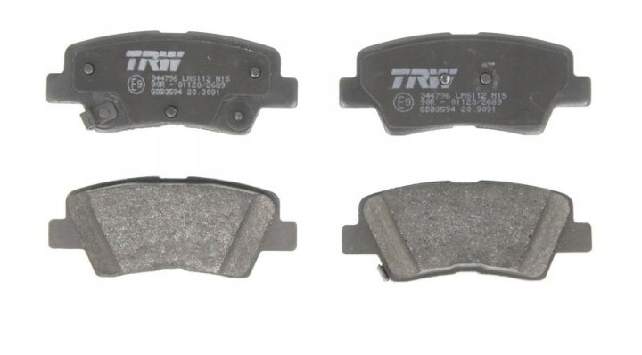фото №15, Тормозные колодки ham. hyundai t. i20/i40 1,0-2,0 gdi 12- trw gdb3594