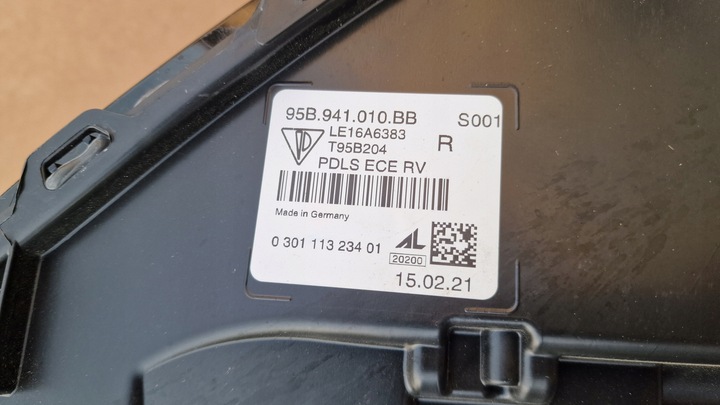 фото №8, Фара праві права перед porsche macan рестайлінг повний led matrix 95b941010bb