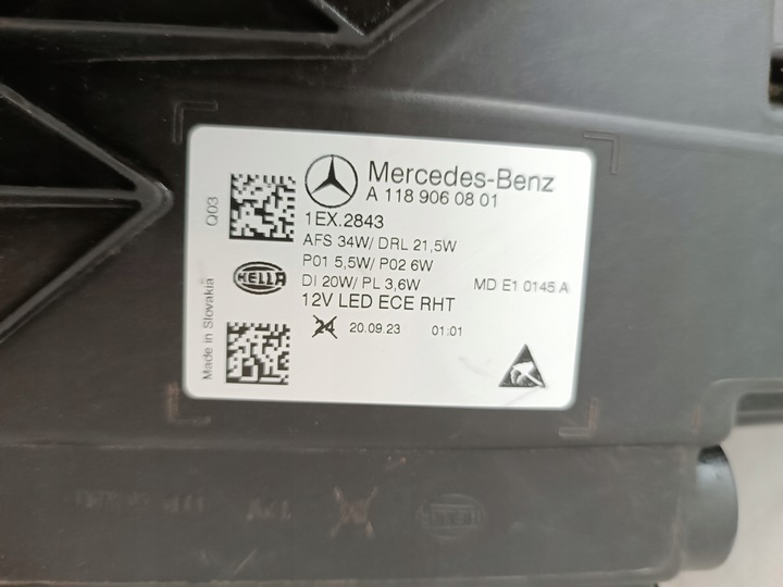 фото №13, Лампа правая mercedes cla c118 рестайлинг 2023-2024 полный led w118 - европа