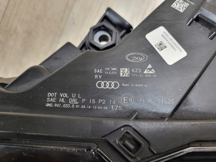 фото №13, Audi q7 4m0 фара полный led перед передняя левая usa 4m0941033b
