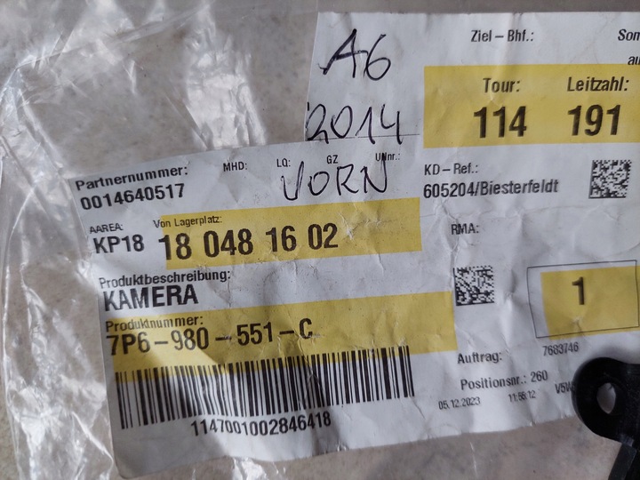 фото №10, Камера перед - тримач - audi a6 c7 - allroad - 11-14