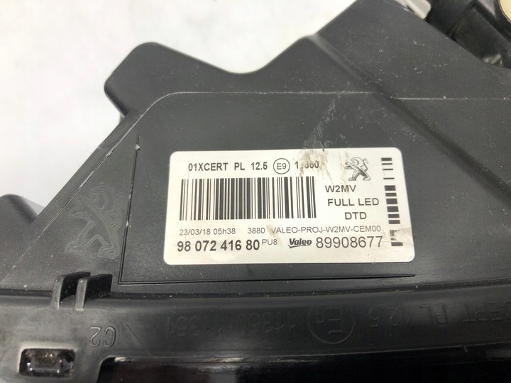 фото №15, Комплект фара peugeot 508 рестайлінг праві лівий повний led bez пошкоджень