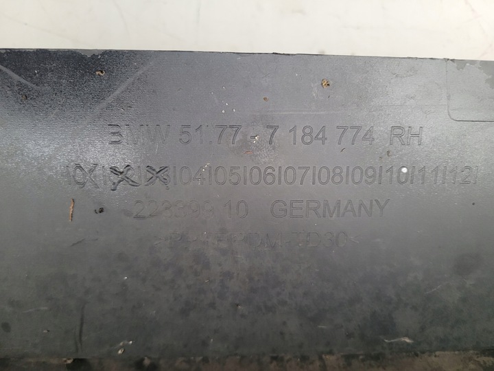 фото №8, Планка накладка порогова права bmw 5 v f10 7184774