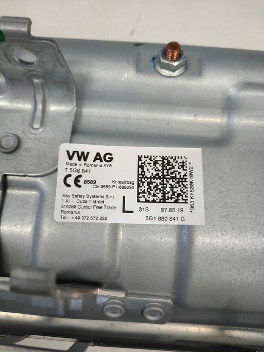 фото №9, Skoda octavia 3 iii 5e панель подушка водителя пассажира pas безопасности