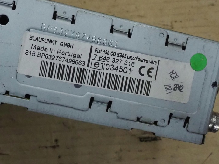 фото №10, Радіо cd fiat punto 7354295520 7646327316 blaupunkt