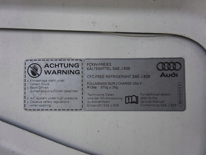 фото №10, Audi a4 b8 8k 07-11 капот крышка двигателя ly9c