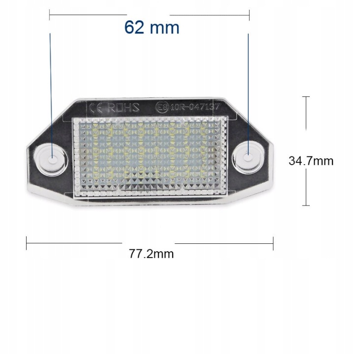фото №16, Освещение лампочки led подсветка номерного знака регистрационный ford mondeo 3