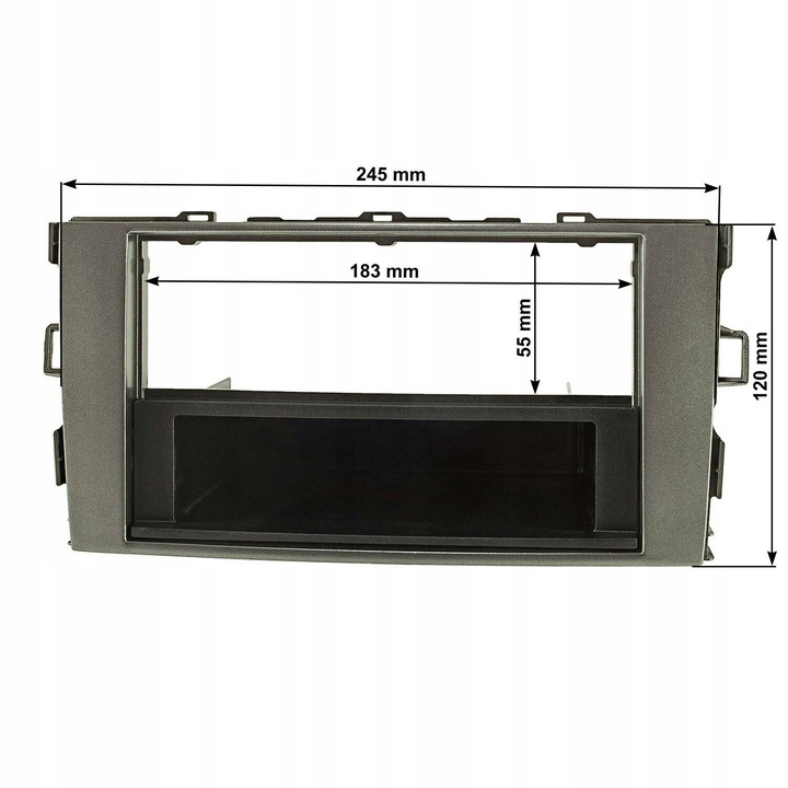 фото №2, Рамка na радіо toyota auris 07 1/2din графіт 63209