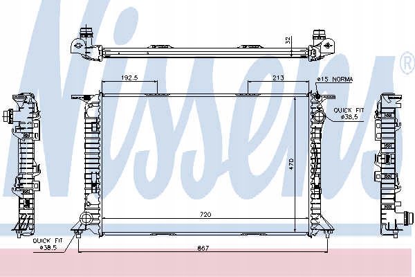 фото №14, Радиаторов двигателя nissens 60319 8k0121251j