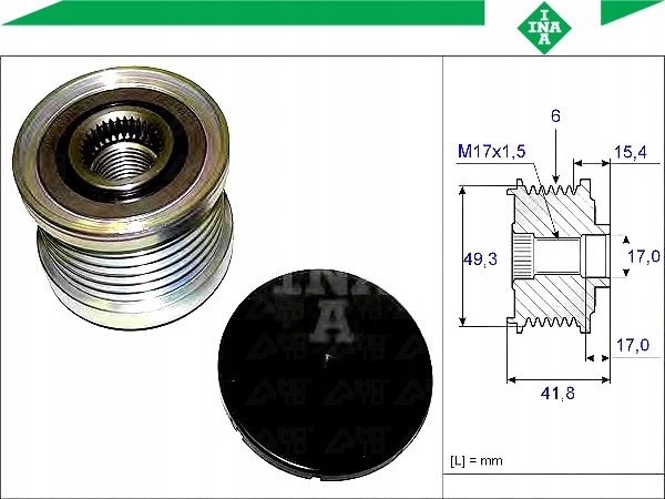 фото №2, Зчеплення jednokierunkowe генератора [ina]
