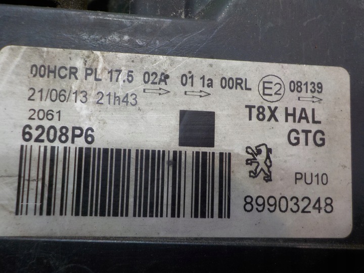 фото №7, Peugeot 5008 i 1.6 hdi 10r 5d лампа ліва перед 89903248