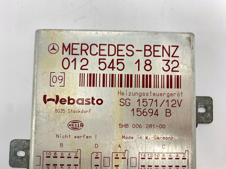 фото №12, Блок управления модуль вебасто mercedes w140 0125451832 sg1571/12v