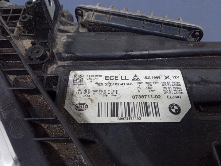 фото №7, Bmw 3 f30 f31 lci рестайлинг 15-20 фара левые перед фара полный led 8738711