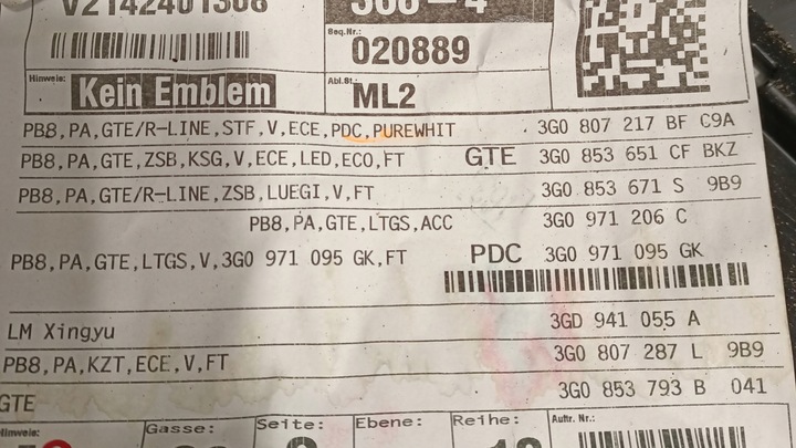 фото №9, Vw passat b8 рестайлінг бампер перед переднє lc9a