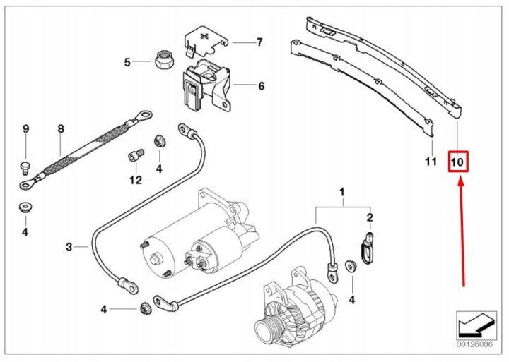 фото №8, Bmw 3 e46 нижняя направляющая тросы 12521436339 1436339 оригинальная