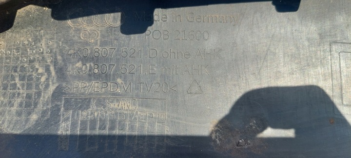 фото №7, Audi a6 c8 диффузор бампера зад 4k0807521d