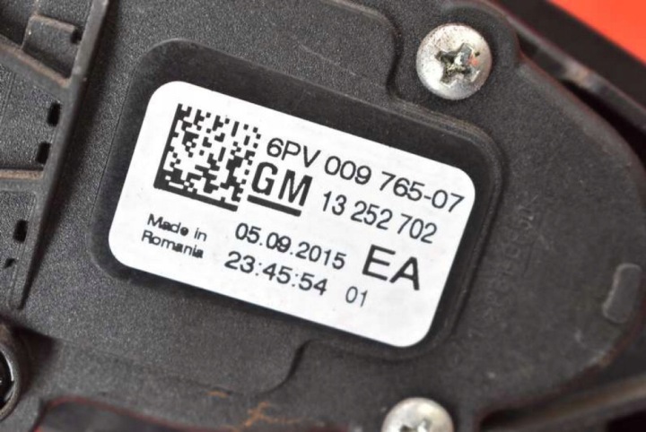 фото №7, Потенциометр педаль газа eu 13252702 opel astra 4 iv j 1.6 16v 115 km 11-20