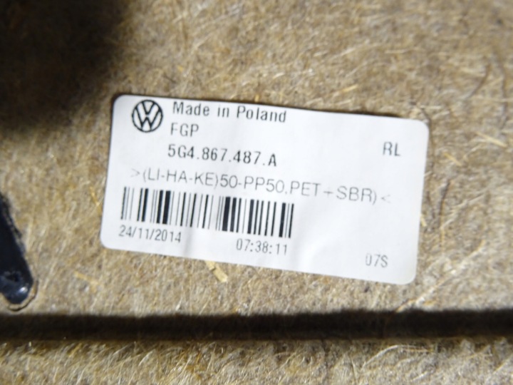 фото №11, Карта двері зад заднє ліве vw golf vii 7 5g0 хетчбек htb 5g4867487a
