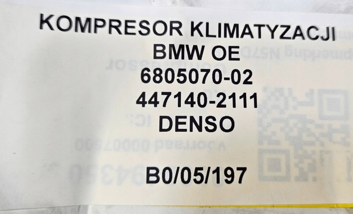 фото №8, Компресор кондиціонера bmw (oem) 6805070-02