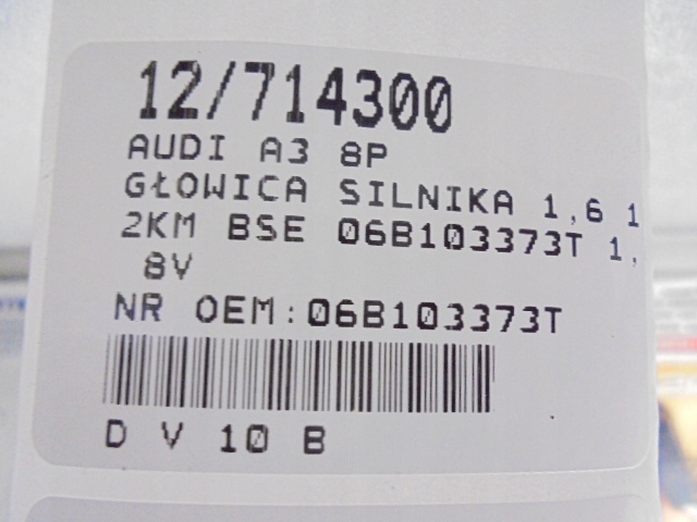 фото №11, Audi a3 8p головка двигуна 06b103373t 1,6 8v 102km bse