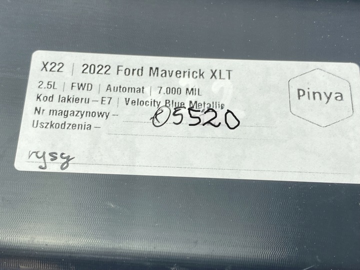 фото №8, Защита средняя стойка c наполнитель ford maverick 2022+ usa