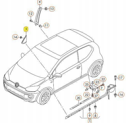 фото №8, Оздоблення чорні vag volkswagen up seat mii skoda citigo оригінальна запчастина