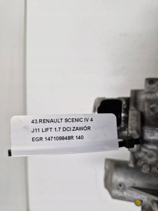 фото №6, Renault scenic iv 4 j11 рестайлінг 1.7 dci клапан egr 147109948r