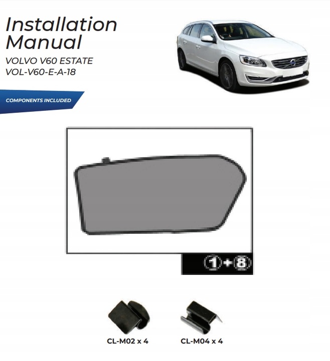 фото №13, Шторки солнечный volvo v60 2010-18- защитные накладки ролеты солнцезащитный